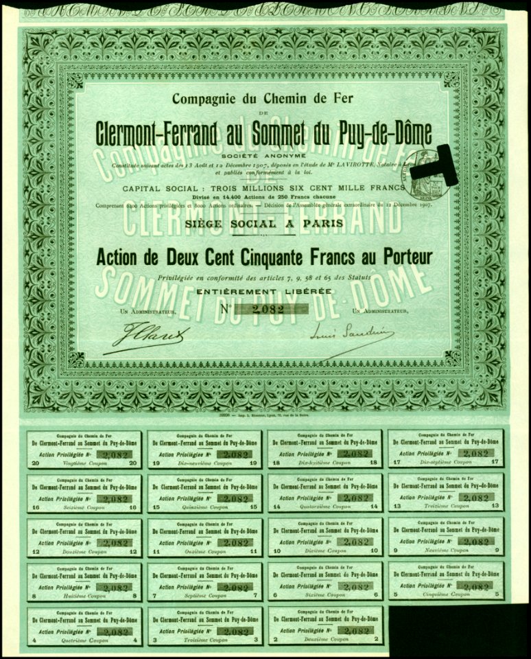 Cdf de Clermont-Ferrand au Sommet du Puy-de-Dome 1907 250 ff