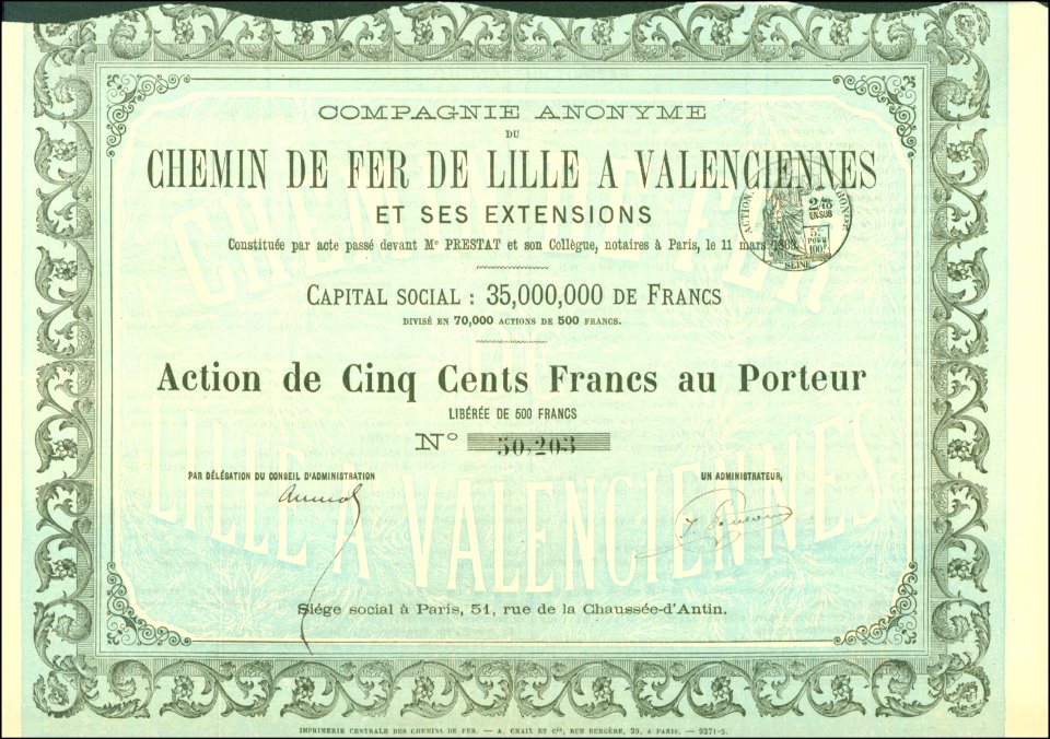 CdF de Lille a Valenciennes et ses Extensions 1869