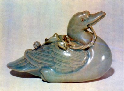 Celadon Water dropper duck shape
