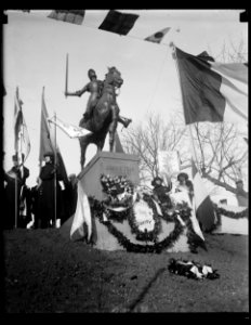 Ceremony at Jeanne d'Arc Memorial, Meridian Hill Park, Washington, D.C. LCCN2016891108