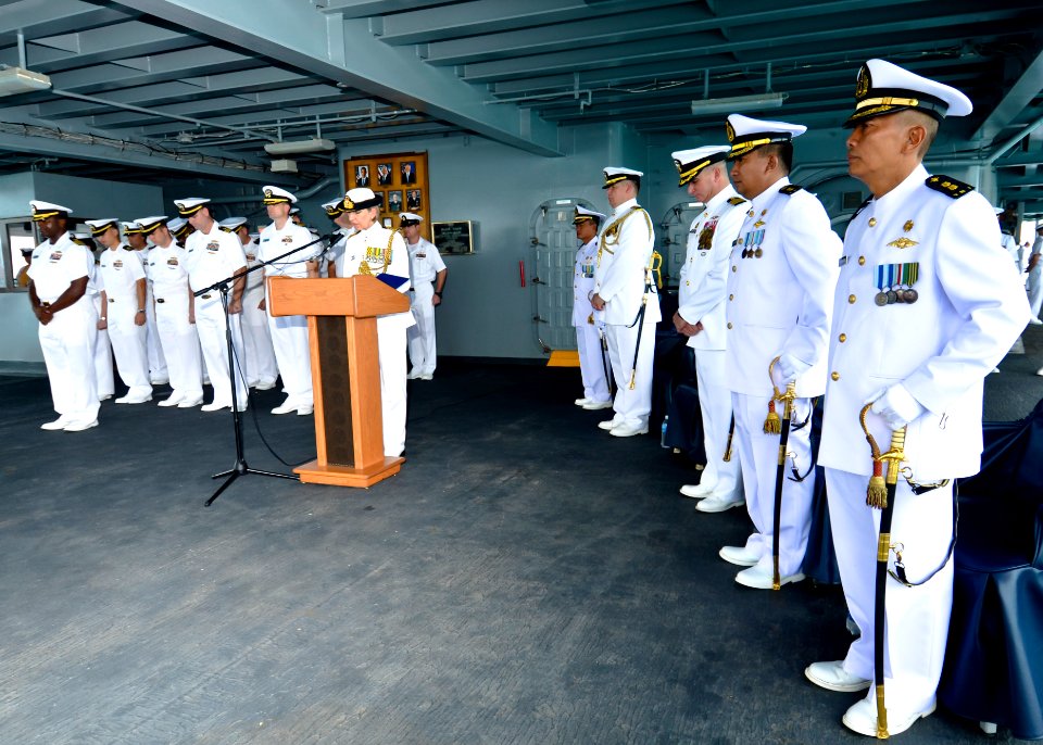 Ceremony aboard USS Frank Cable 141014-N-WZ747-167