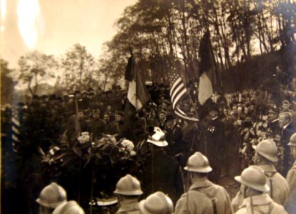Ceremony at American Hospital Cemetery, Suresnes, Seine, France, November 1, 1918 (30570572323) photo