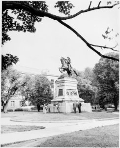Ceremony at statue of South American patriot San Martin in Washington, D. C. President Truman was not present during... - NARA - 199739