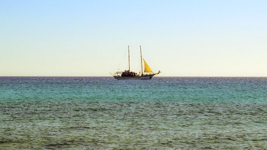 Seascape sailboat journey photo