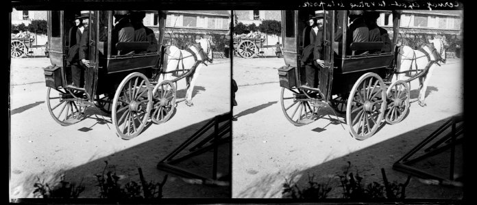 Cernay. Départ. Voiture de la poste - Fonds Berthelé - 49Fi1143
