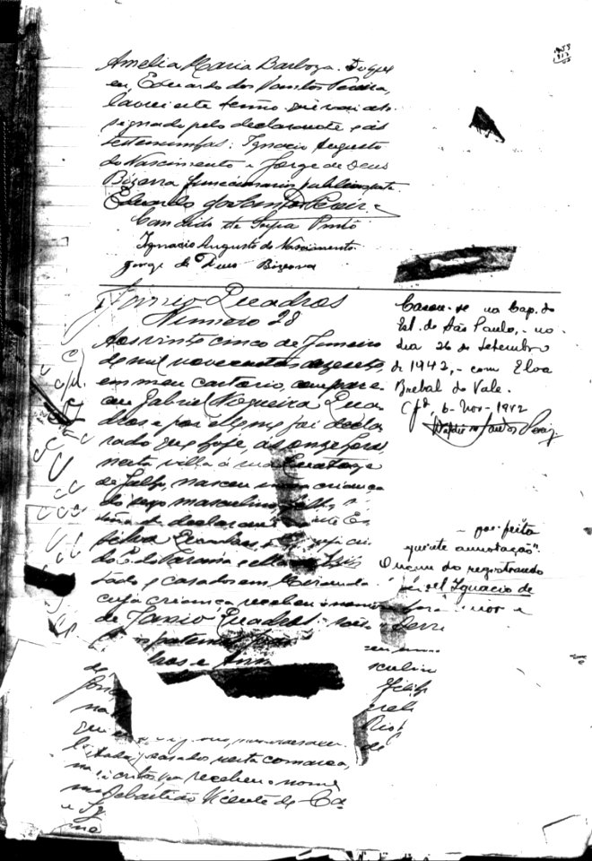 Certidão de nascimento original