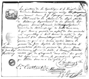 Certidão nascimento Roustaing