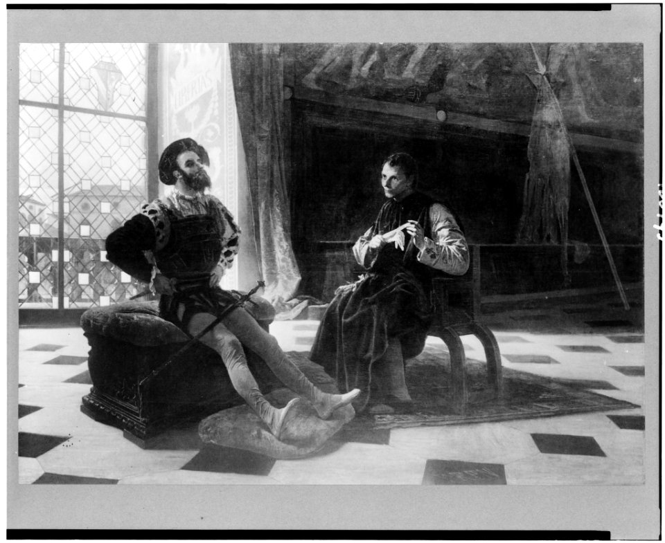 Cesare Borgia seated with Machiavelli LCCN90714314
