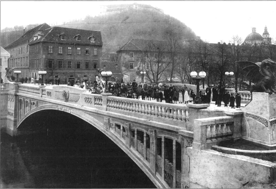 Cesarja Franca Jožefa - Jubilejni most (sedaj Zmajski most) 1902