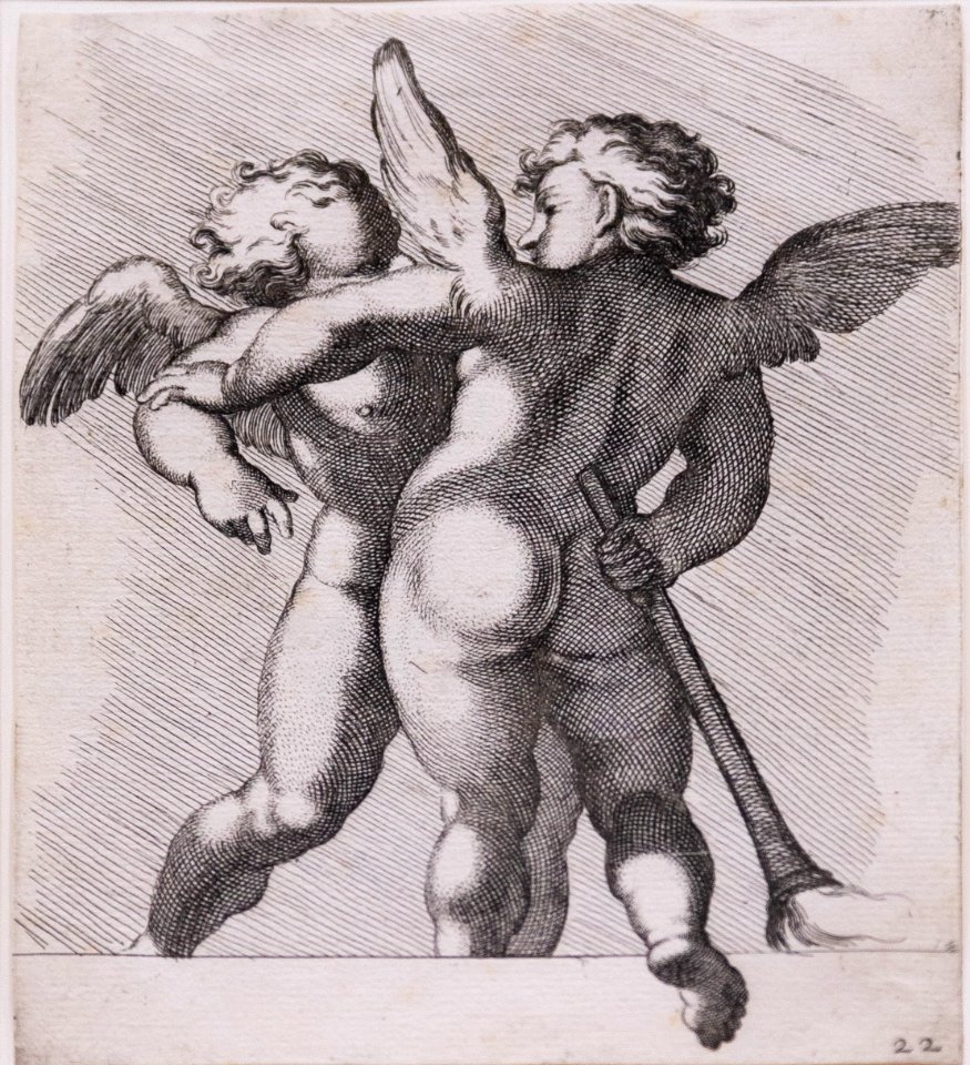 Cesio Blatt 22 Eros und Anteros mit Palmzweig-Fackel