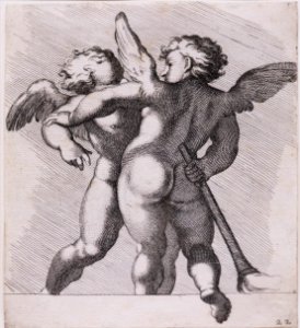 Cesio Blatt 22 Eros und Anteros mit Palmzweig-Fackel