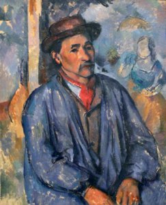 Cezanne Man in a blue smock 1 Kimbell photo