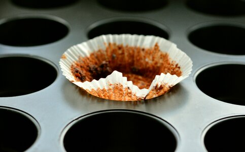Paper cups empty eaten up