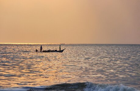 Dawn ocean sun photo