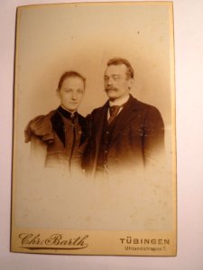 Ch Barth - Ehepaar dunkelangezogen, bürgerlich 1890er