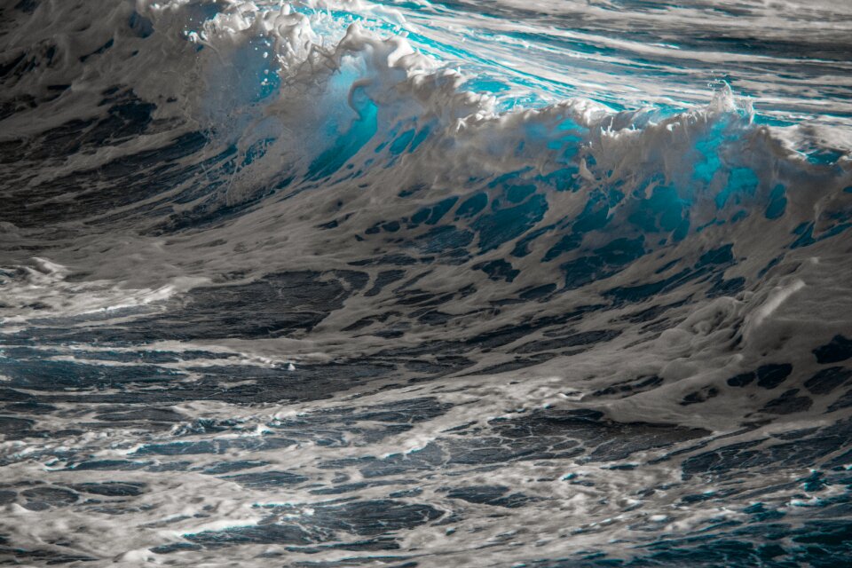 Ocean surf spray photo