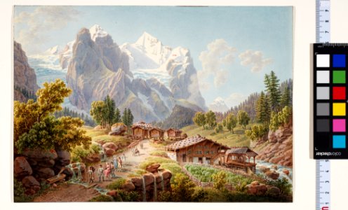 CH-NB - -Ansicht des Rosenlauigletschers mit Wellhorn und Wetterhorn- - Collection Gugelmann - GS-GUGE-LORY-E-41