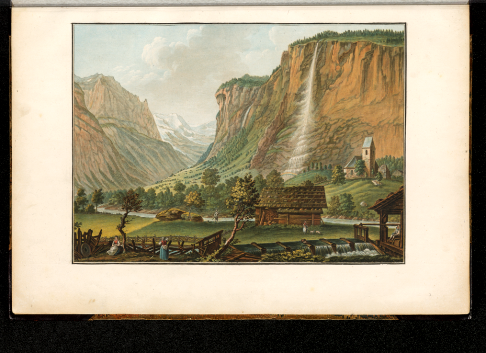 CH-NB - -Chûte du Staubbach dans la vallée du Lauterbrunnen- - Collection Gugelmann - GS-GUGE-218-7