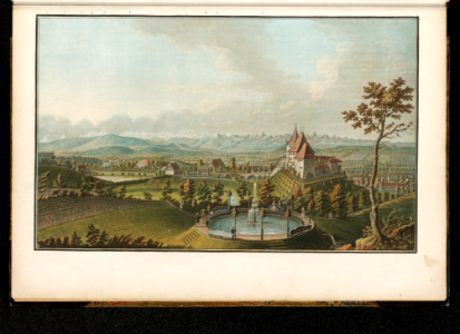 CH-NB - -Vue générale des alpes et glaciers prise du Chateau de Worb- - Collection Gugelmann - GS-GUGE-218-15