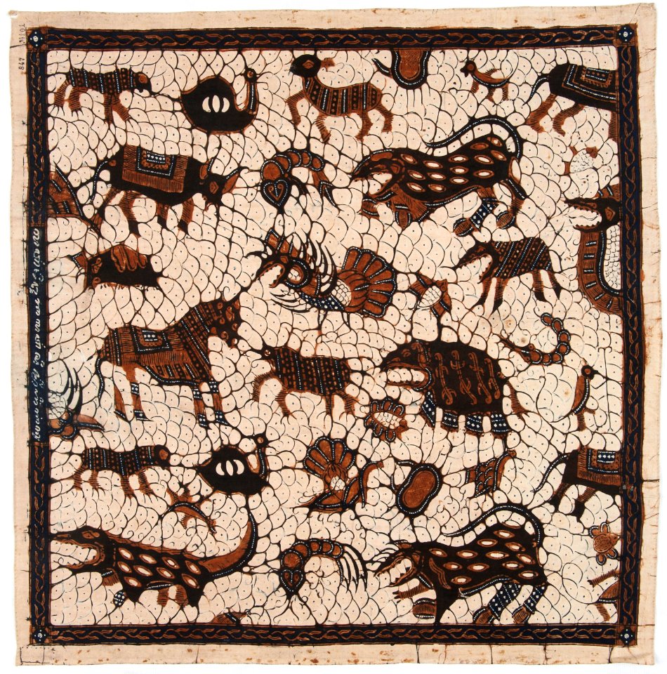 Collectie NMvWereldculturen, RV-847-101, Batikpatroon, 'Alas-alasan', voor 1891