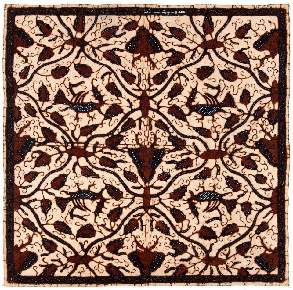 Collectie NMvWereldculturen, RV-847-20, Batikpatroon, 'Peksi kurung', voor 1891