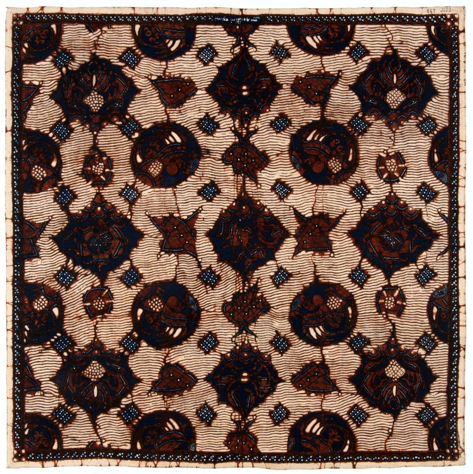 Collectie NMvWereldculturen, RV-847-22, Batikpatroon, 'Terang wulan', voor 1891