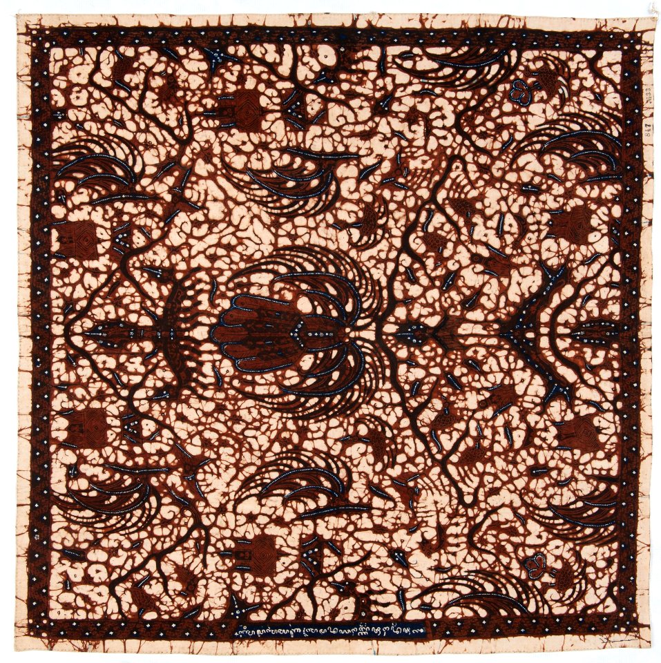 Collectie NMvWereldculturen, RV-847-33, Batikpatroon, 'Semen gede sawat garuda', voor 1891