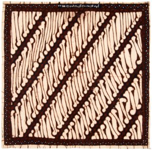 Collectie NMvWereldculturen, RV-847-78, Batikpatroon, 'Parang rusak putra', voor 1891