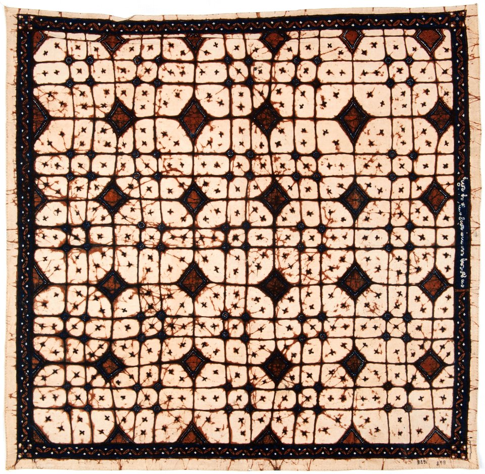Collectie NMvWereldculturen, RV-847-75, Batikpatroon, 'Duda gamblok', voor 1891