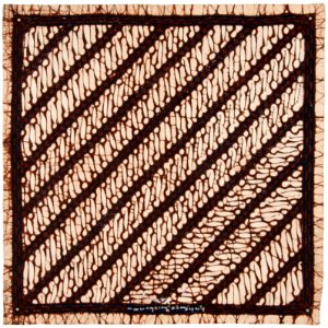 Collectie NMvWereldculturen, RV-847-79, Batikpatroon, 'Parang rusak alit', voor 1891