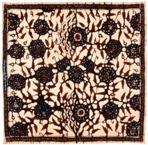 Collectie NMvWereldculturen, RV-847-89, Batikpatroon, 'Stofstaal met Sembagen ombak patrroon', voor 1891