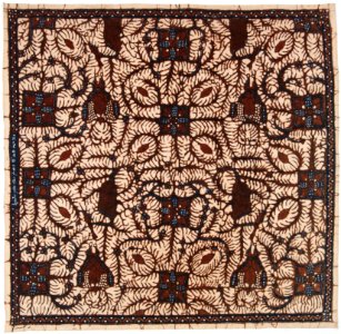 Collectie NMvWereldculturen, RV-847-73, Batikpatroon, 'Batikpatroon met floraal patroon', voor 1891