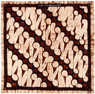 Collectie NMvWereldculturen, RV-847-77, Batikpatroon, 'Parang rusak barong', voor 1891