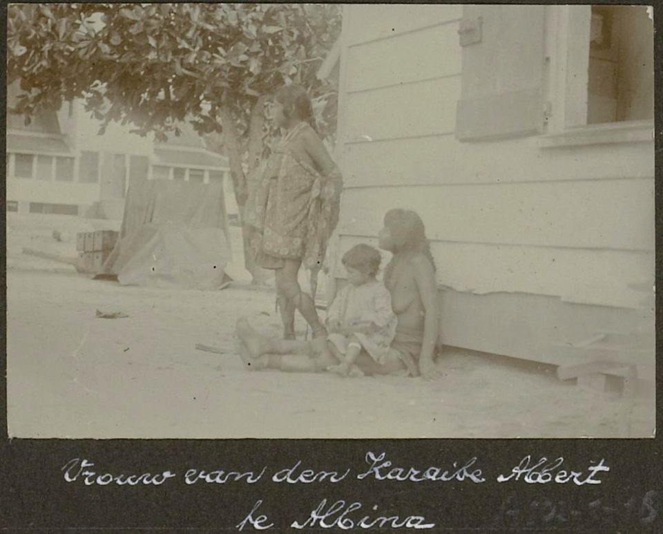 Collectie NMvWereldculturen, RV-A102-1-18, 'Vrouw van den Karaibe Albert te Albina'. Foto- G.M. Versteeg, 1903-1904