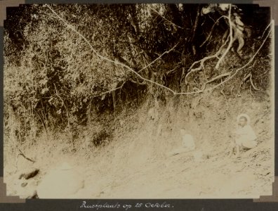 Collectie NMvWereldculturen, RV-A103-1-180, 'Rustplaats op 25 Oktober'. Foto- G.M. Versteeg, 25 oktober 1904