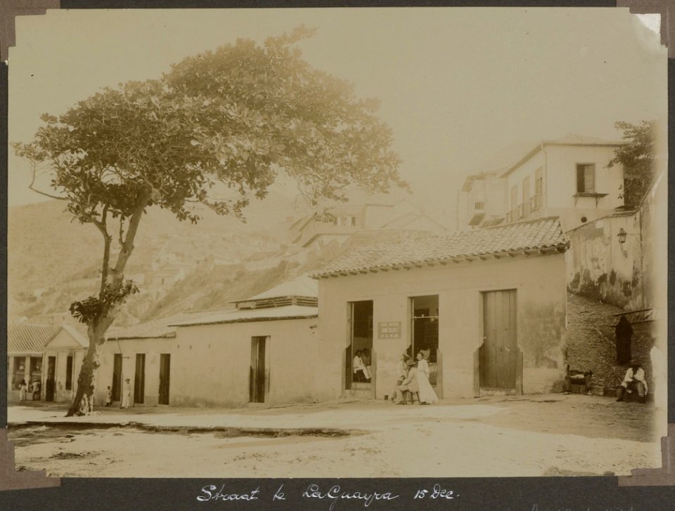 Collectie NMvWereldculturen, RV-A103-1-231, 'Straat te la Guayra'. Foto- G.M. Versteeg, 15 december 1904