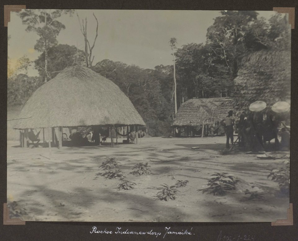 Collectie NMvWereldculturen, RV-A102-1-224, 'Roekoe Indianendorp Jamaike'. Foto- G.M. Versteeg, 1903-1904
