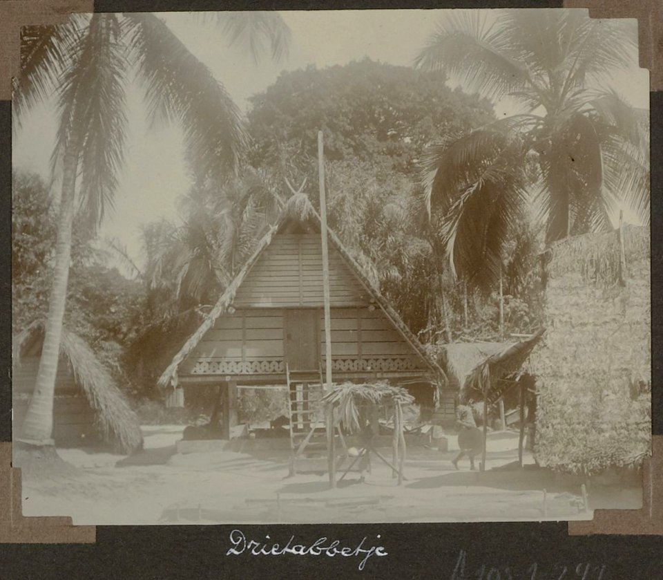 Collectie NMvWereldculturen, RV-A103-1-247, 'Drietabbetje'. Foto- G.M. Versteeg, 1904
