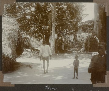 Collectie NMvWereldculturen, RV-A103-1-250, 'Drietabbetje'. Foto- G.M. Versteeg, 1904