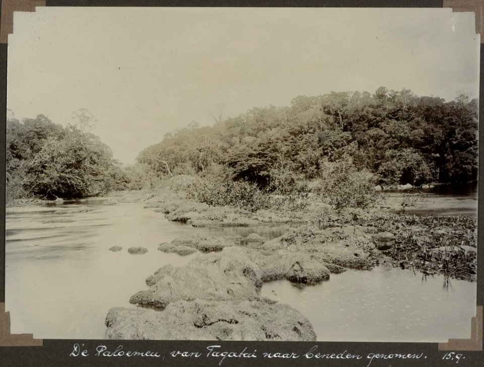 Collectie NMvWereldculturen, RV-A103-1-87, 'De Paloemeu van Tagatai naar beneden genomen'. Foto- G.M. Versteeg, 15 september 1904