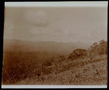 Collectie NMvWereldculturen, RV-A116-53 'Het Toemoek Hoemak gebergte in Suriname vanaf de Knopaiamoi-berg'