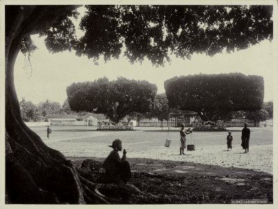 Collectie NMvWereldculturen, RV-A20-184, Foto, 'De ingang van de kraton in Yogyakarta', fotograaf Ohannes Kurkdjian, 1885-1920
