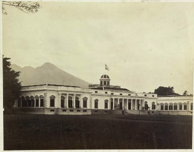 Collectie NMvWereldculturen, RV-A41-1-1, foto- Het paleis van de gouverneur-generaal in Buitenzorg, Woodbury & Page, Woodbury & Page, 1856-1878