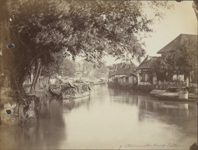 Collectie NMvWereldculturen, RV-A440-ee-35S, Foto, 'Het Chinese kamp te Batavia', fotograaf Woodbury & Page, 1924-1932