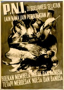 Collectie NMvWereldculturen, TM-33000084, Foto- Affiche of pamflet gericht tegen de Partai Nasional Indonesia (PNI), NIGIS, 1945-1950