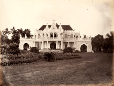 Collectie NMvWereldculturen, TM-60004942, Foto, 'Het huis van kunstschilder Raden Saleh in Batavia', fotograaf onbekend, 1860-1872
