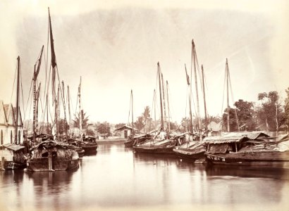Collectie NMvWereldculturen, TM-60004996, Foto, 'De Kali Besar, Batavia', fotograaf toegeschreven aan Woodbury & Page, 1857-1872