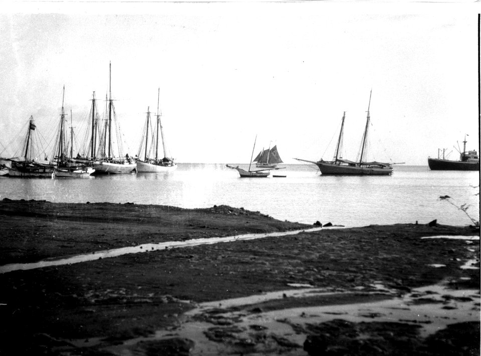 Collectie NMvWereldculturen, TM-60007920, Panoramafoto 'De scheepswerven van de firma S.E.L. Maduro & Sons', fotograaf Soublette et Fils, 1910-1915