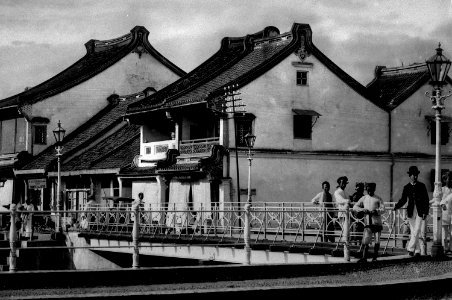 Collectie NMvWereldculturen, TM-60014578, Foto, 'De Pasar Baroe-brug, Batavia', toegeschreven aan Tan Tjie Lan, 1890-1910