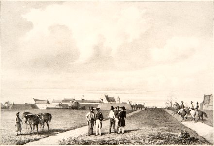 Collectie NMvWereldculturen, TM-3728-61, Litho- Het fort Rotterdam in Makassar, Charles William Meredith van de Velde, 1845